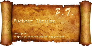 Puchner Tirzusz névjegykártya